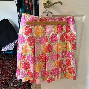 Lilly Pulitzer Size 6 Wrap Skirt Citrus Floral Print